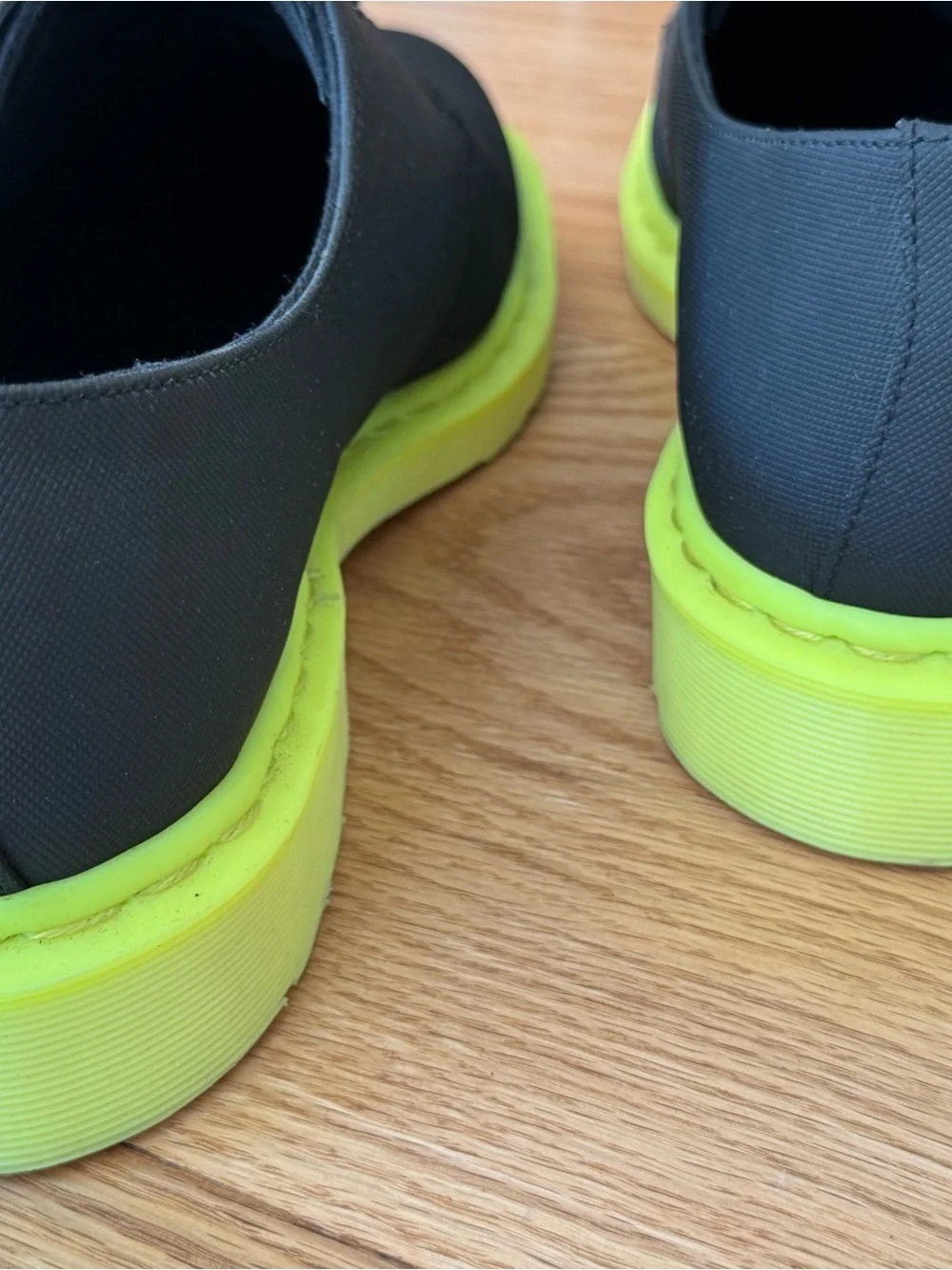 Dr. Martens 1461 Ajax Black / Neon Green Sole - Men's US 13 (Rare!)